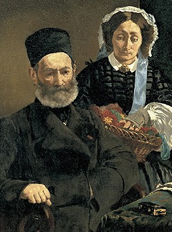 Auguste Manet et Eugnie Dsire Fournier - 1860 - 111,5  91 cm - Paris, muse d'Orsay